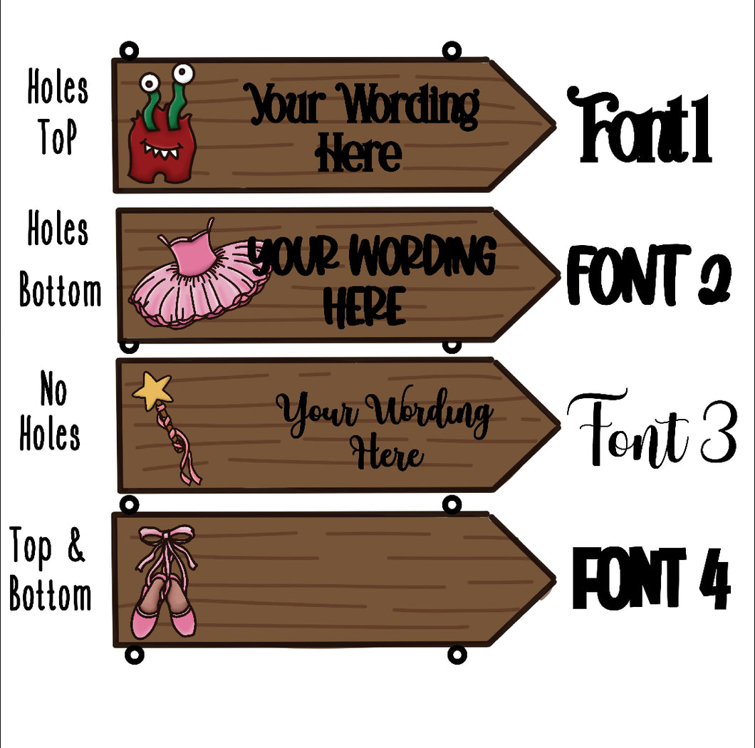 OL4267 - OL4270 - MDF Create Mix Match Personalised Sign - Olifantjie - Wooden - MDF - Lasercut - Blank - Craft - Kit - Mixed Media - UK