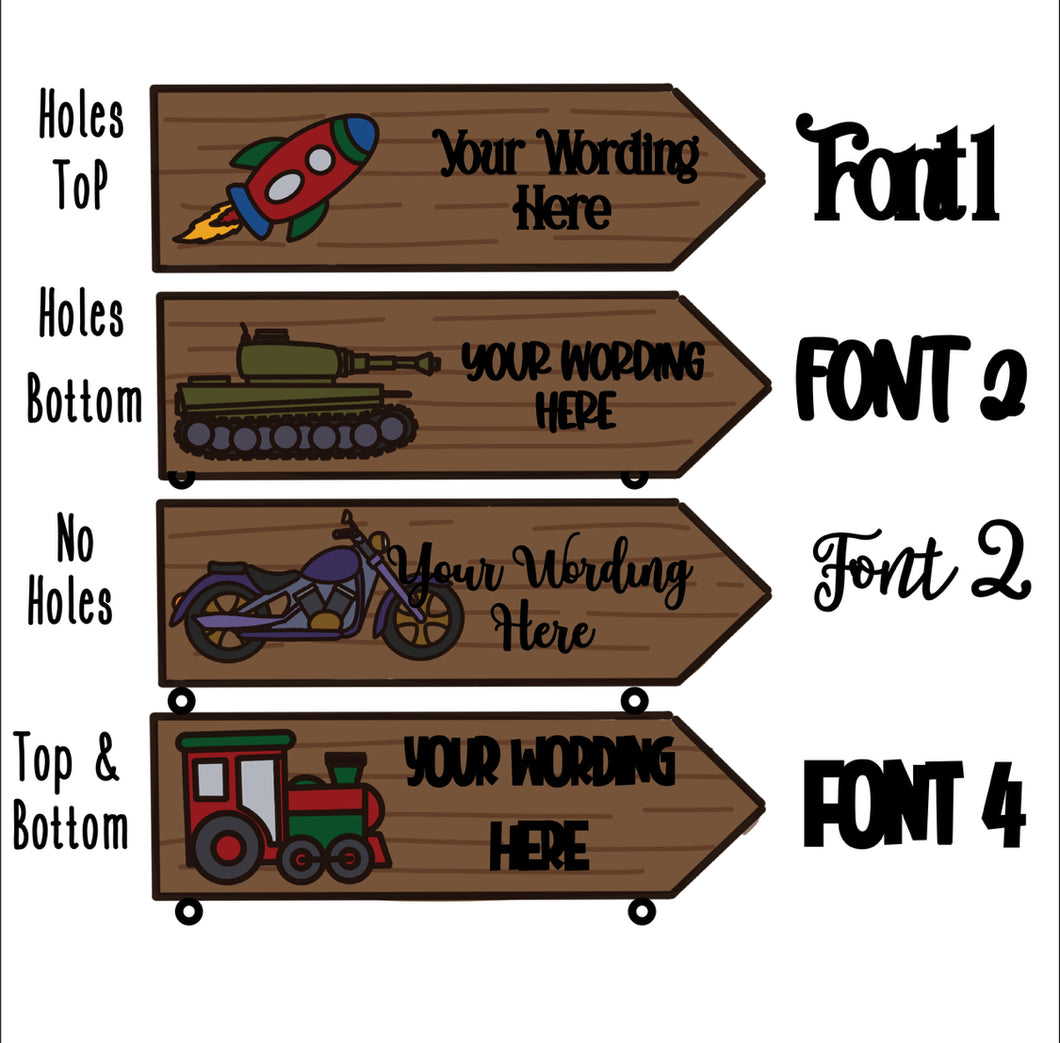 OL4400 - OL4403 - MDF Create Mix Match Personalised Sign - Olifantjie - Wooden - MDF - Lasercut - Blank - Craft - Kit - Mixed Media - UK