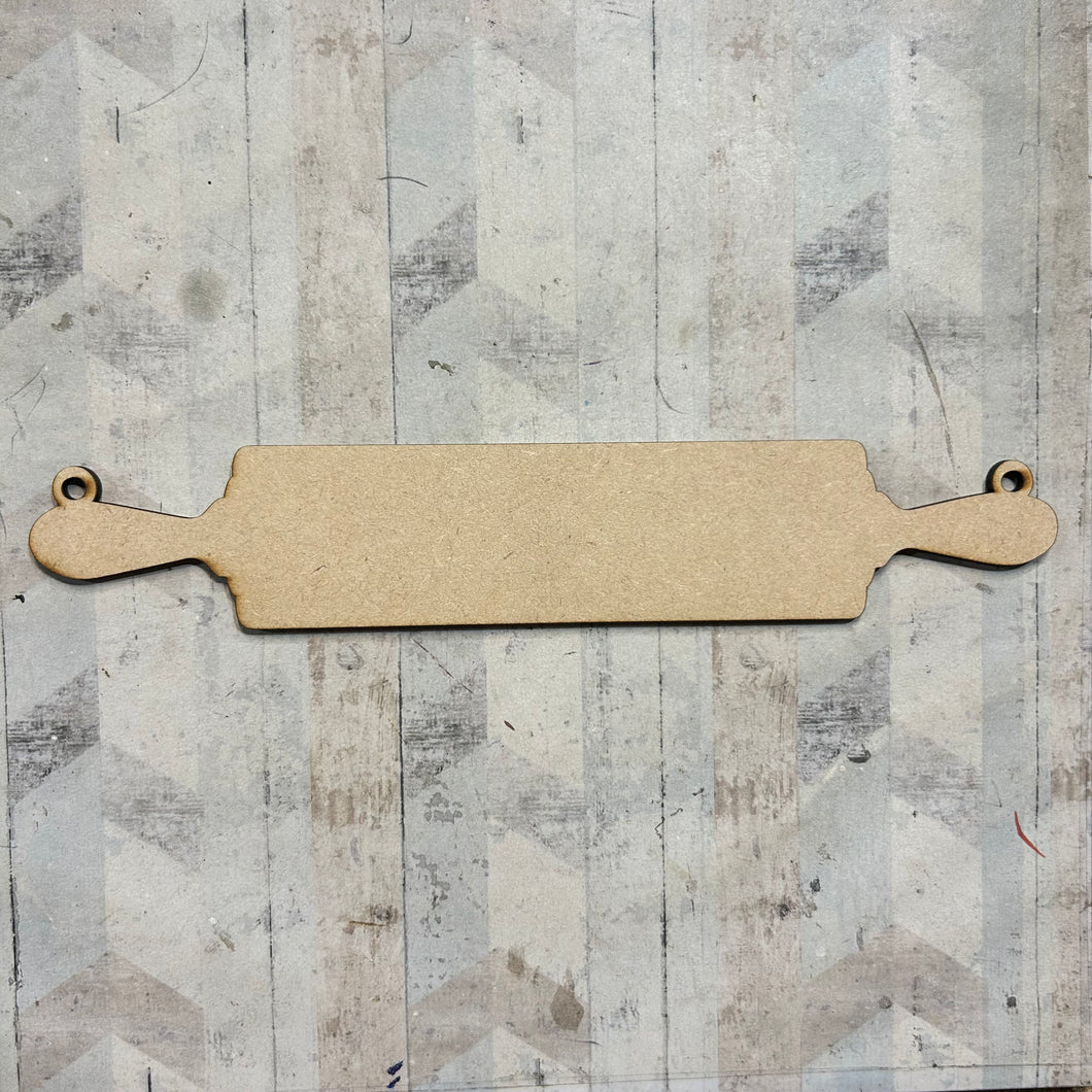 PL080 - MDF Blank Plaque - Optional Hanging - Rolling Pin - Olifantjie - Wooden - MDF - Lasercut - Blank - Craft - Kit - Mixed Media - UK