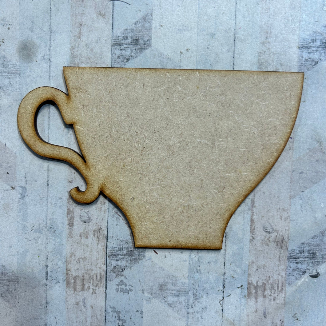 PL101 - MDF Blank Plaque - Optional Hanging - Cup - Olifantjie - Wooden - MDF - Lasercut - Blank - Craft - Kit - Mixed Media - UK