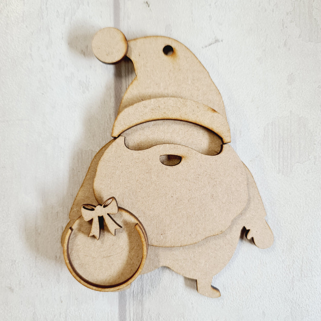 Sale OL418 - MDF Secret Money Holder - Santa Hanging Bauble - Olifantjie - Wooden - MDF - Lasercut - Blank - Craft - Kit - Mixed Media - UK