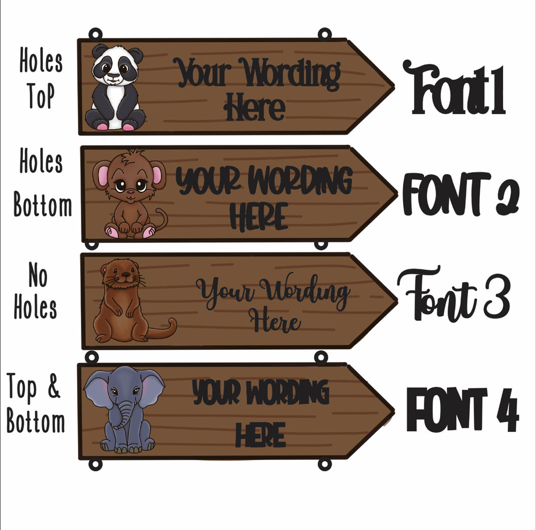 OL3895 - OL3898 - MDF Create Mix Match Personalised Sign - Olifantjie - Wooden - MDF - Lasercut - Blank - Craft - Kit - Mixed Media - UK