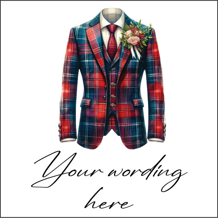 UV470 - UVDTF - DECAL ONLY - Personalised Wedding Prom Event Theme - Suit Waistcoat Style 13 - Olifantjie - Wooden - MDF - Lasercut - Blank - Craft - Kit - Mixed Media - UK