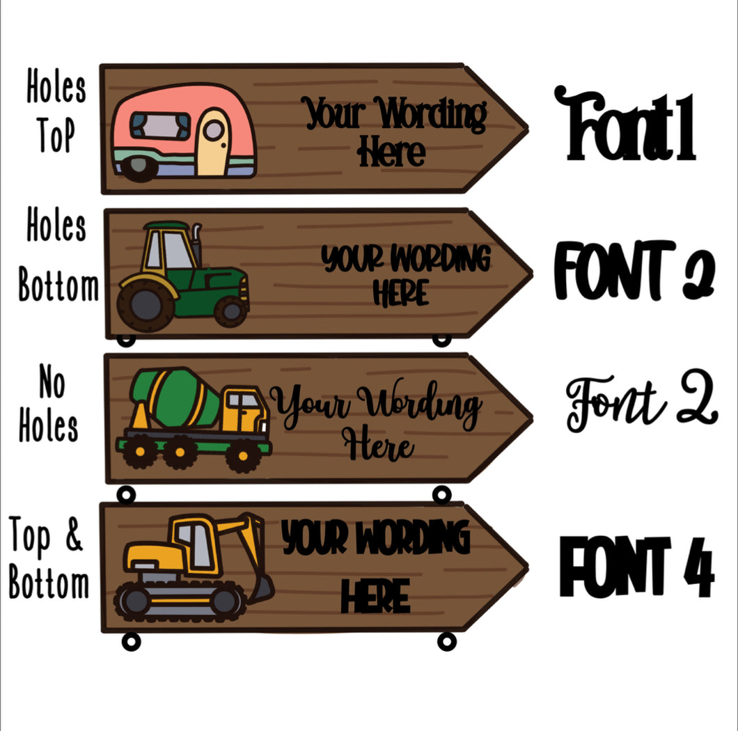 OL4404 - OL4407 - MDF Create Mix Match Personalised Sign - Olifantjie - Wooden - MDF - Lasercut - Blank - Craft - Kit - Mixed Media - UK