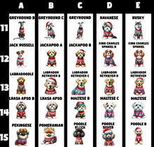 Sandra Menzies Only - Christmas Jumper Dog Baubles - Olifantjie - Wooden - MDF - Lasercut - Blank - Craft - Kit - Mixed Media - UK