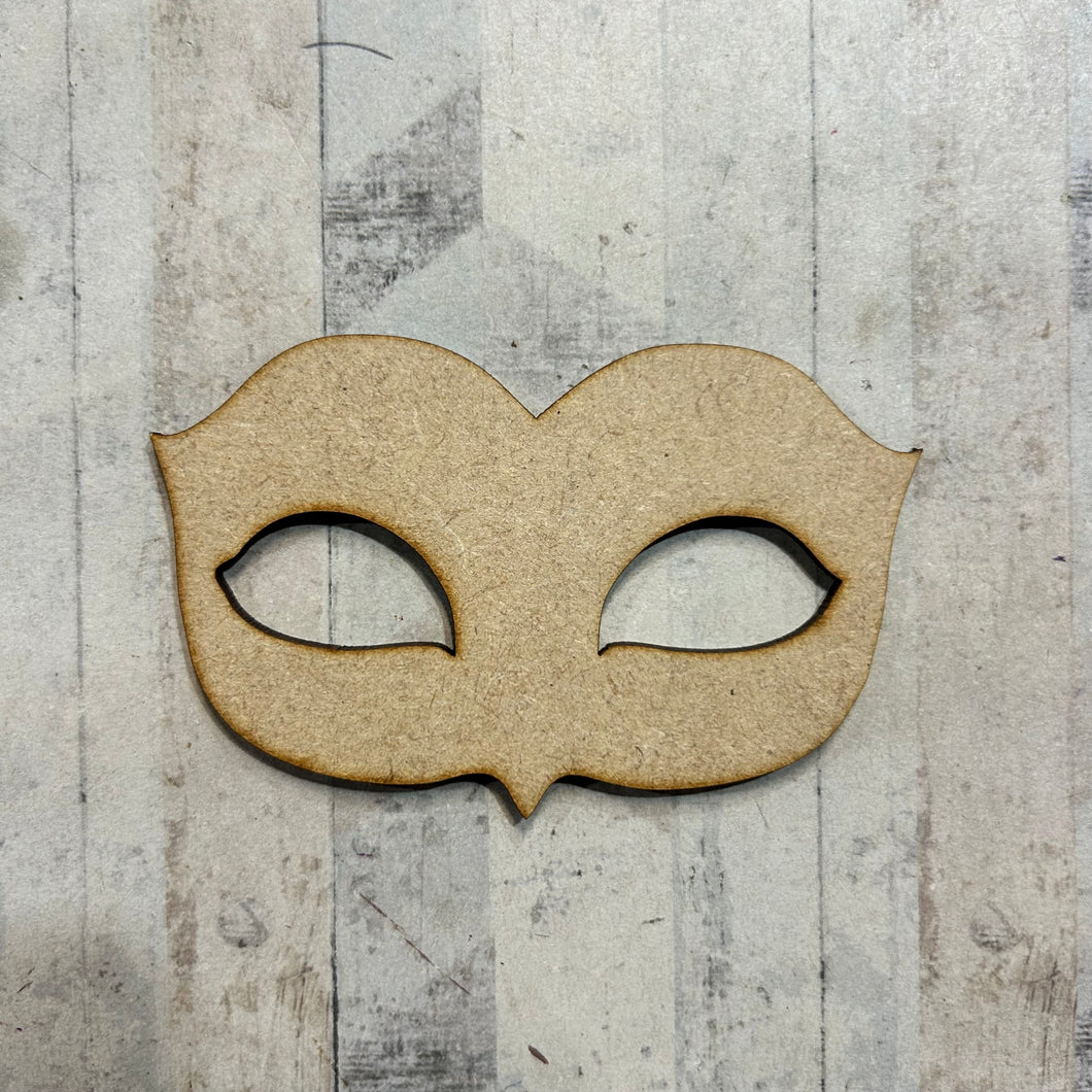 PL105 - MDF Blank Plaque - Optional Hanging - Mask 2 - Olifantjie - Wooden - MDF - Lasercut - Blank - Craft - Kit - Mixed Media - UK