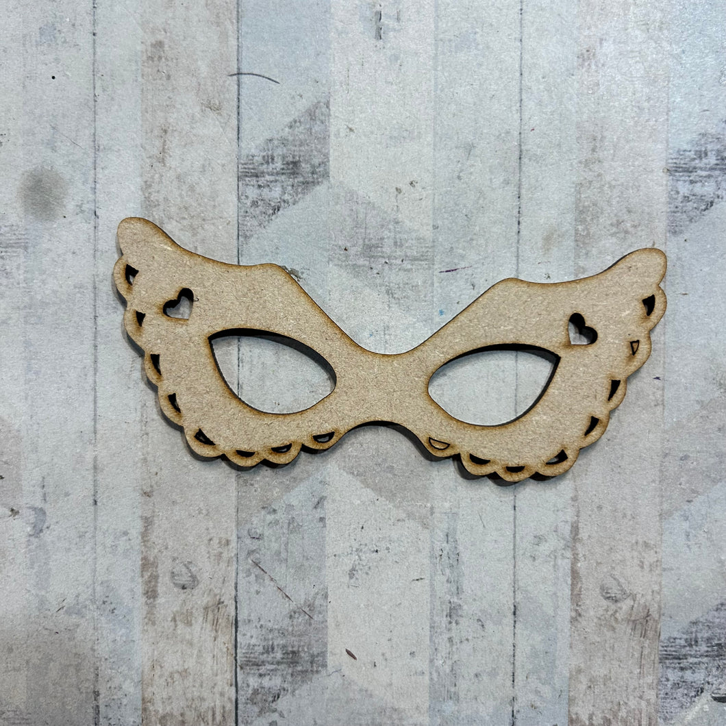 PL104 - MDF Blank Plaque - Optional Hanging - Mask 1 - Olifantjie - Wooden - MDF - Lasercut - Blank - Craft - Kit - Mixed Media - UK