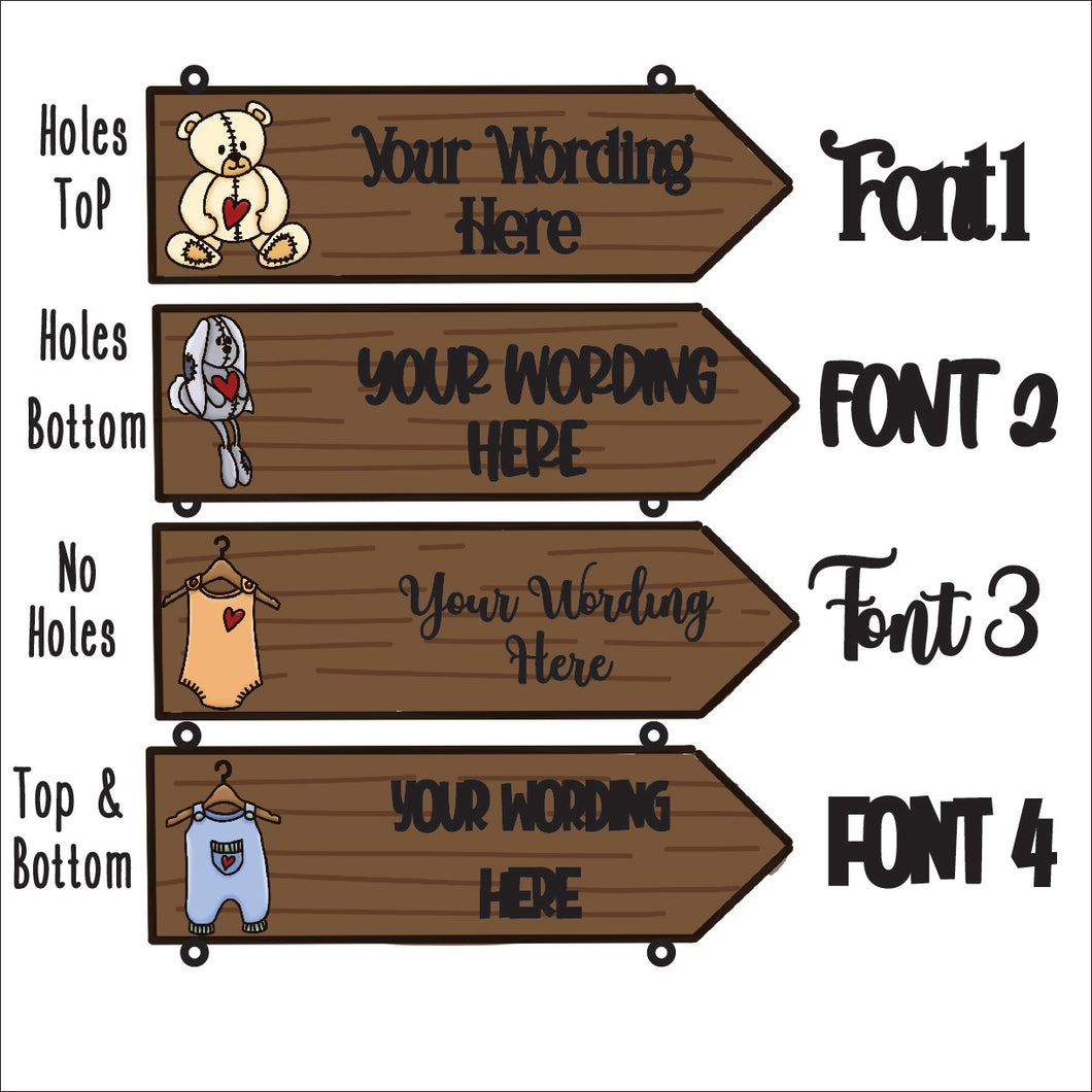 OL3911 - OL3914 - MDF Create Mix Match Personalised Sign - Olifantjie - Wooden - MDF - Lasercut - Blank - Craft - Kit - Mixed Media - UK
