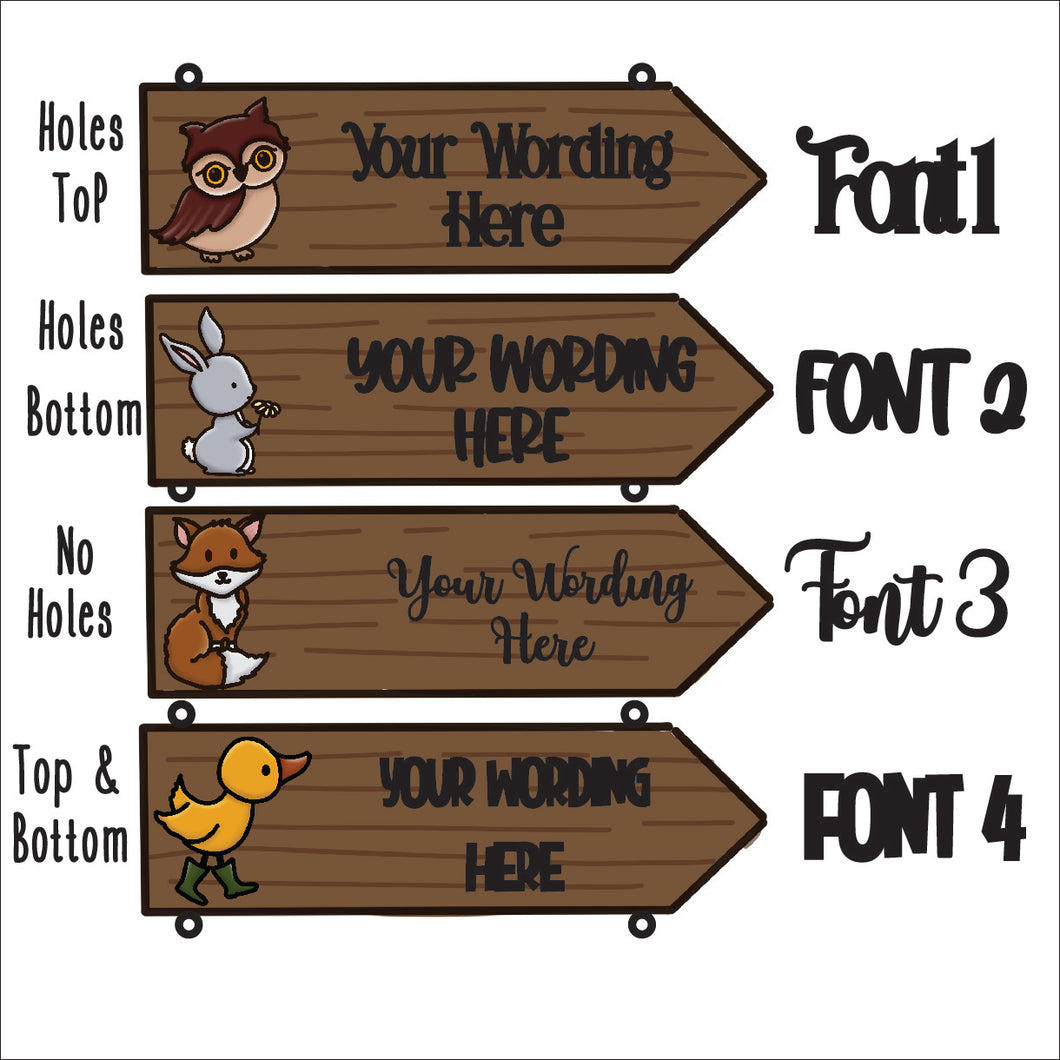OL3950 - OL3953 - MDF Create Mix Match Personalised Sign - Olifantjie - Wooden - MDF - Lasercut - Blank - Craft - Kit - Mixed Media - UK
