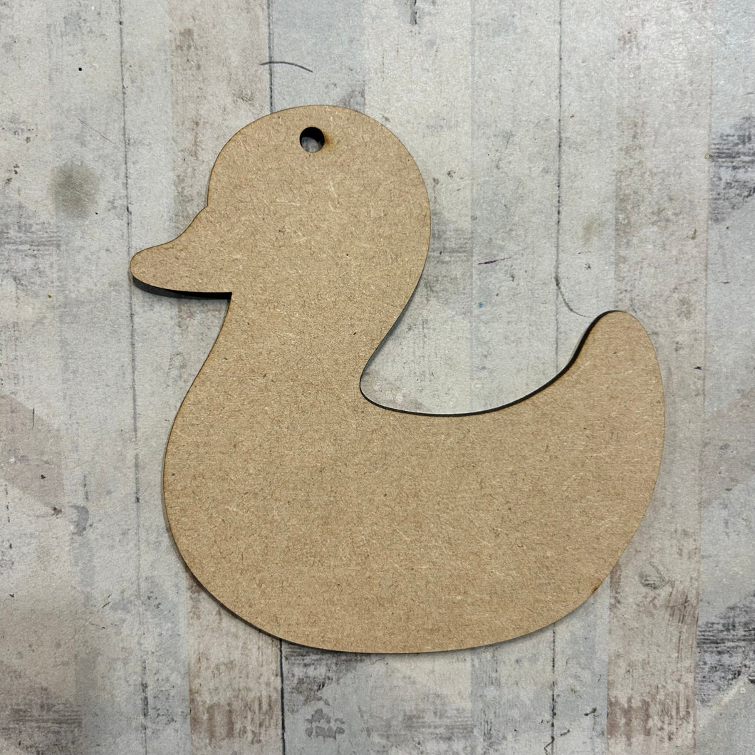 PL087 - MDF Blank Plaque - Optional Hanging - Duck - Olifantjie - Wooden - MDF - Lasercut - Blank - Craft - Kit - Mixed Media - UK