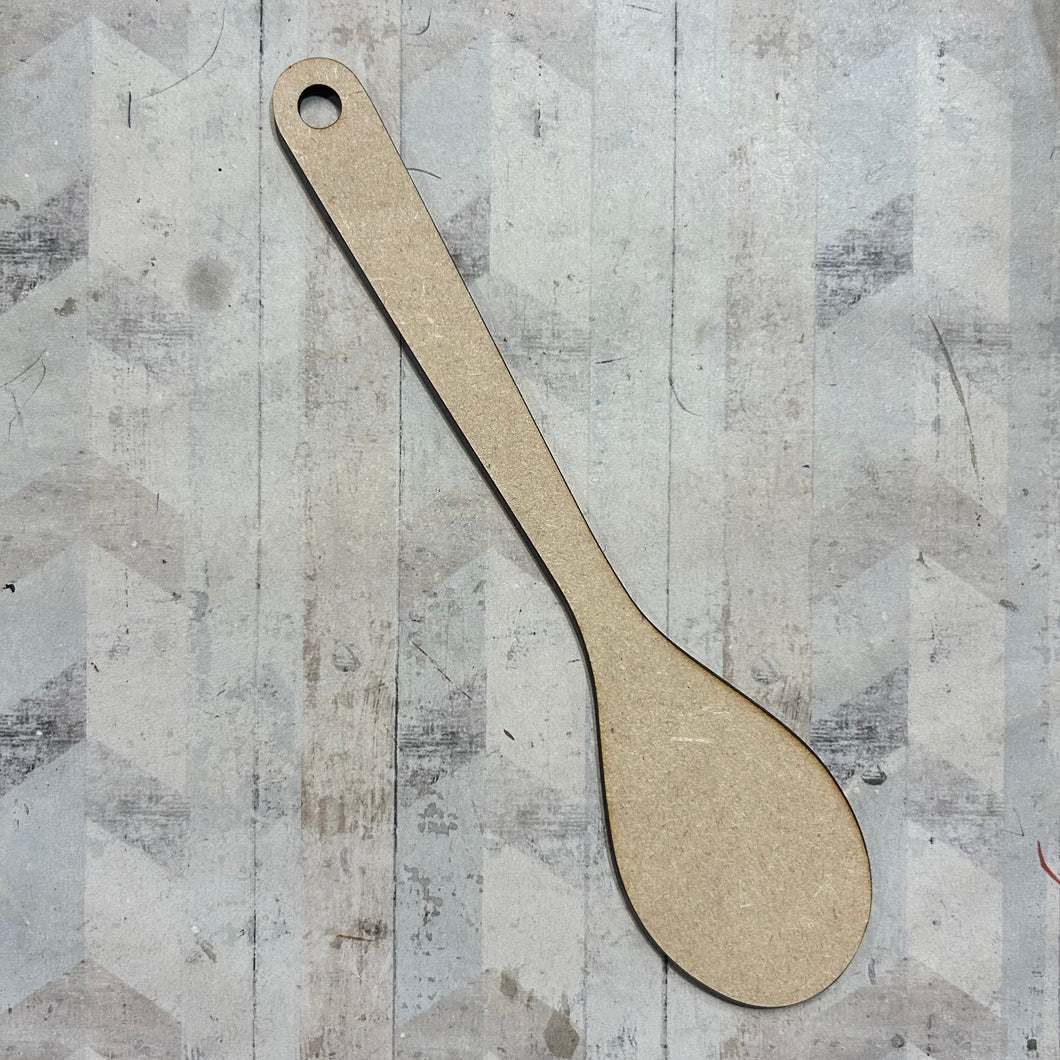 PL079 - MDF Blank Plaque - Optional Hanging - Wooden Spoon - Olifantjie - Wooden - MDF - Lasercut - Blank - Craft - Kit - Mixed Media - UK