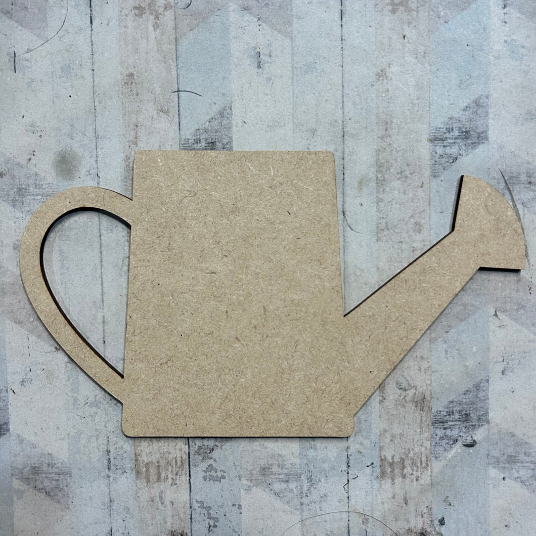 PL089 - MDF Blank Plaque - Optional Hanging - Watering Can - Olifantjie - Wooden - MDF - Lasercut - Blank - Craft - Kit - Mixed Media - UK