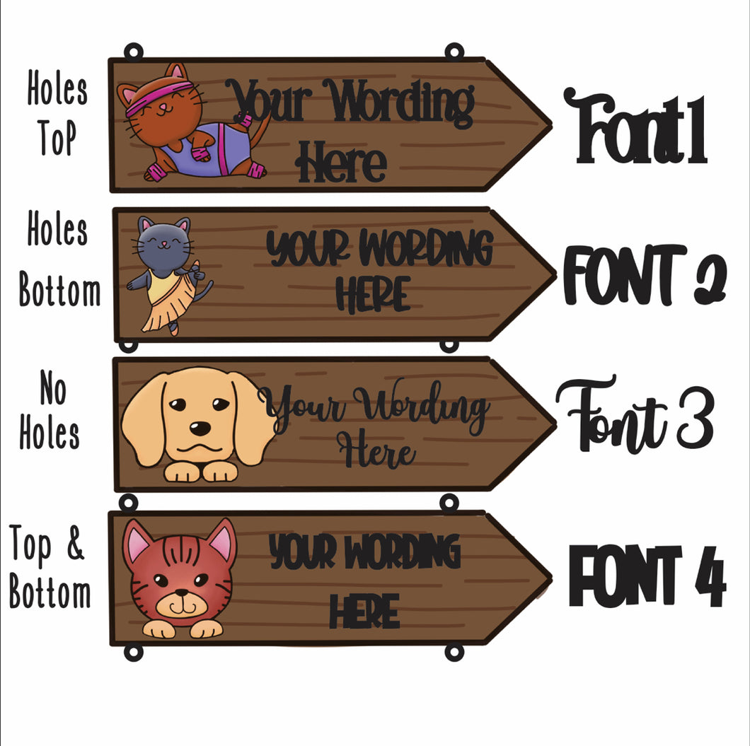 OL3855 - OL3858 - MDF Create Mix Match Personalised Sign - Olifantjie - Wooden - MDF - Lasercut - Blank - Craft - Kit - Mixed Media - UK