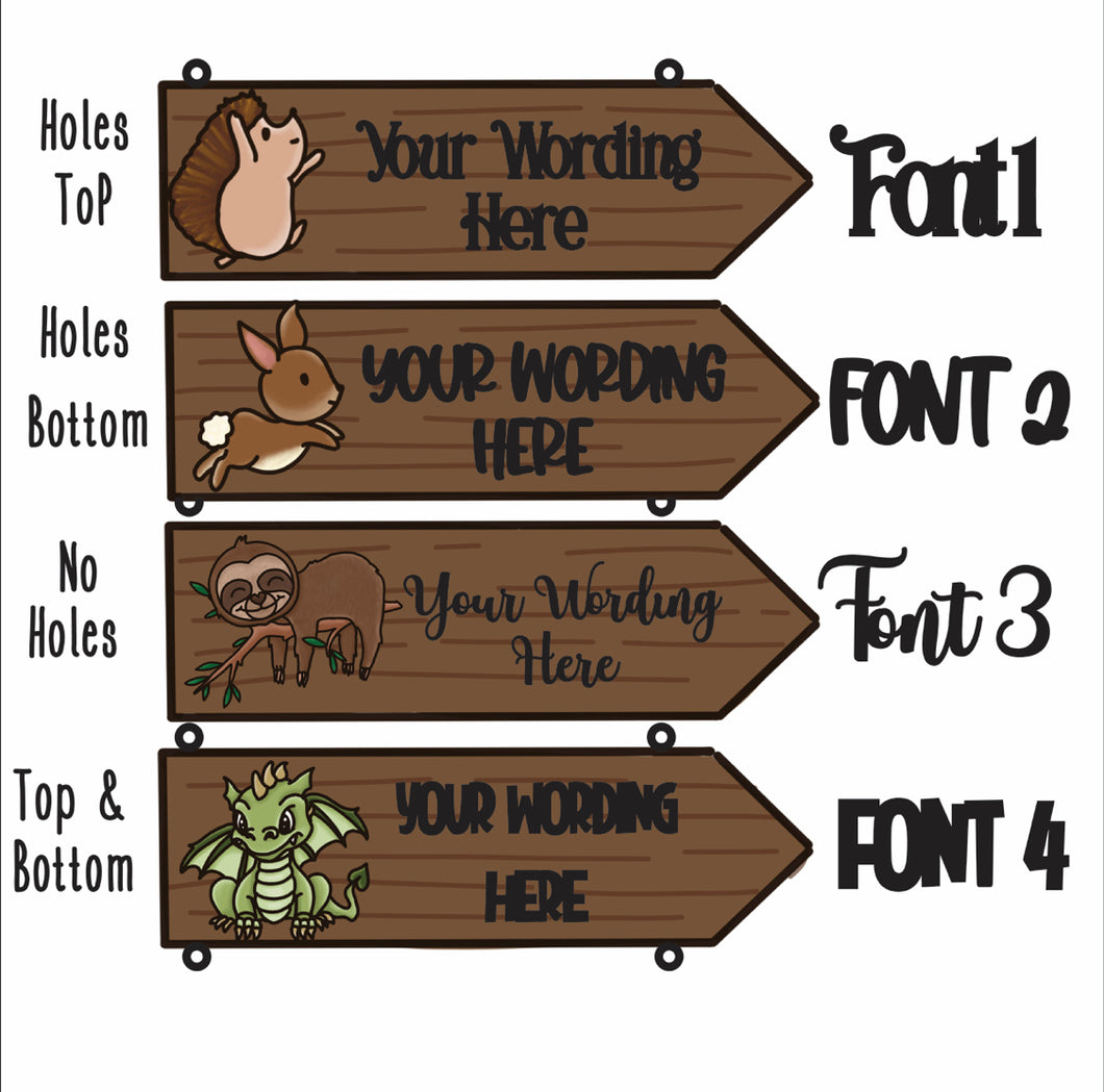 OL3867 - OL3870 - MDF Create Mix Match Personalised Sign - Olifantjie - Wooden - MDF - Lasercut - Blank - Craft - Kit - Mixed Media - UK
