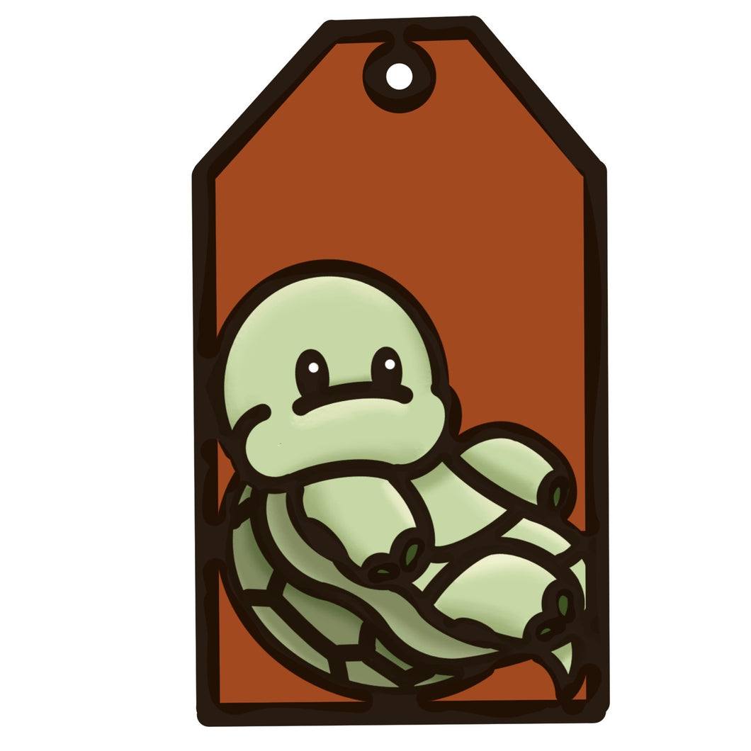 OL4571 - MDF Doodle Tag Hanging - Tortoise 2 - Olifantjie - Wooden - MDF - Lasercut - Blank - Craft - Kit - Mixed Media - UK