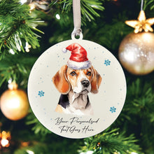 Sandra Menzies Only - Christmas Hat Dog Baubles - Olifantjie - Wooden - MDF - Lasercut - Blank - Craft - Kit - Mixed Media - UK