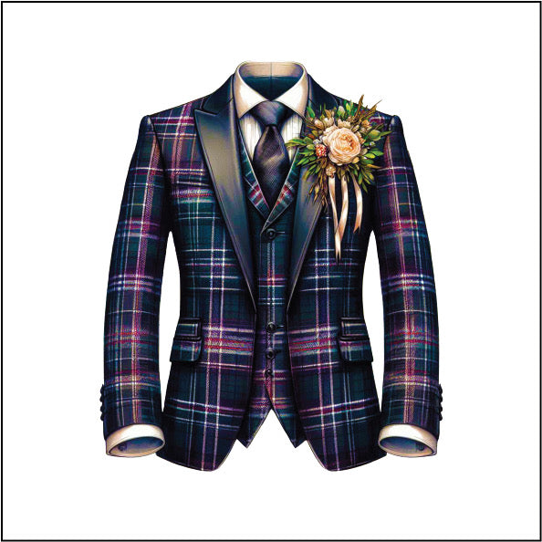 UV408 - UVDTF - Wedding Event Prom Theme - Suit Waistcoat style 1 - Olifantjie - Wooden - MDF - Lasercut - Blank - Craft - Kit - Mixed Media - UK