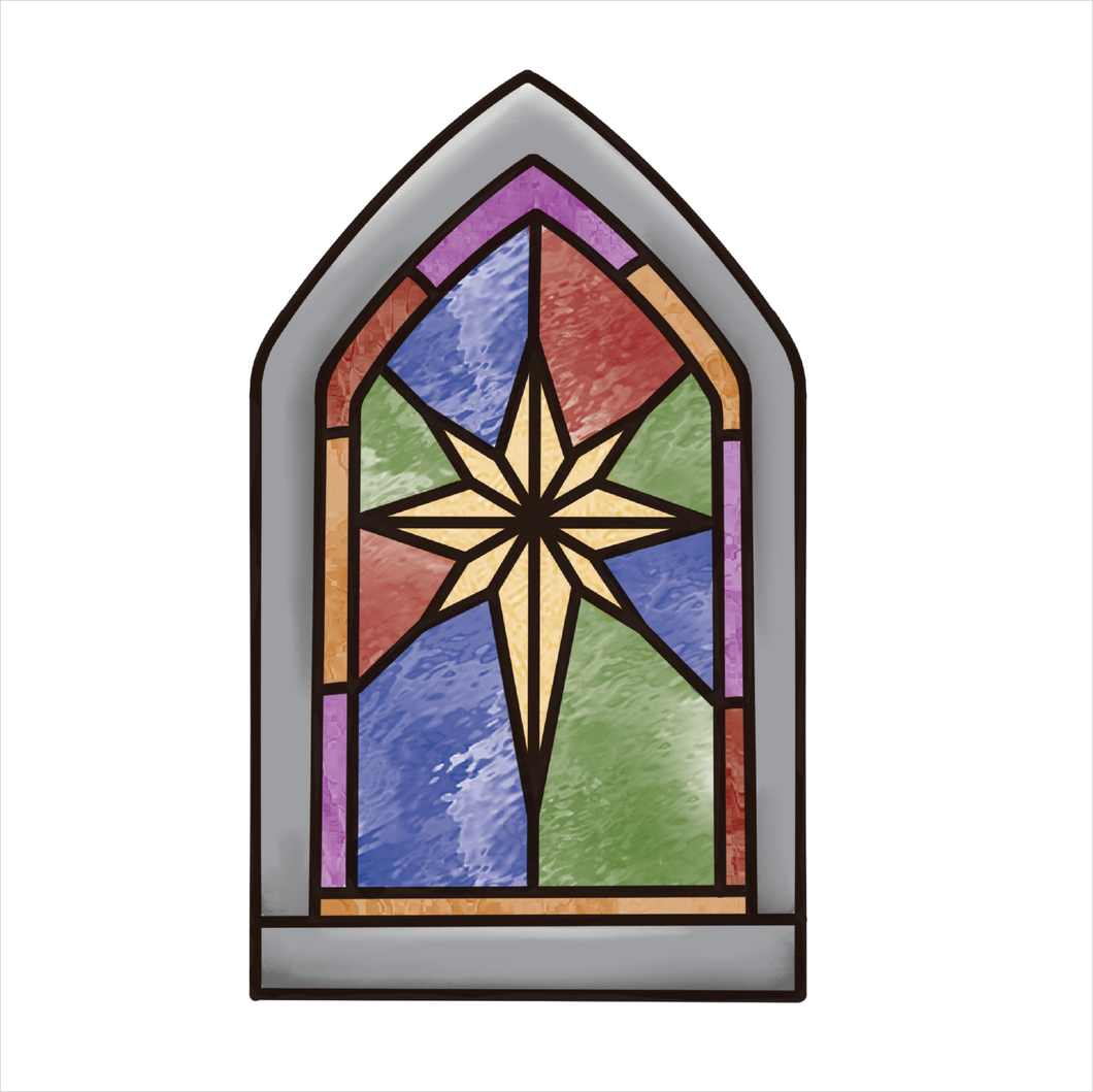 OL4239 - MDF Star Window Doodle Kit - Olifantjie - Wooden - MDF - Lasercut - Blank - Craft - Kit - Mixed Media - UK