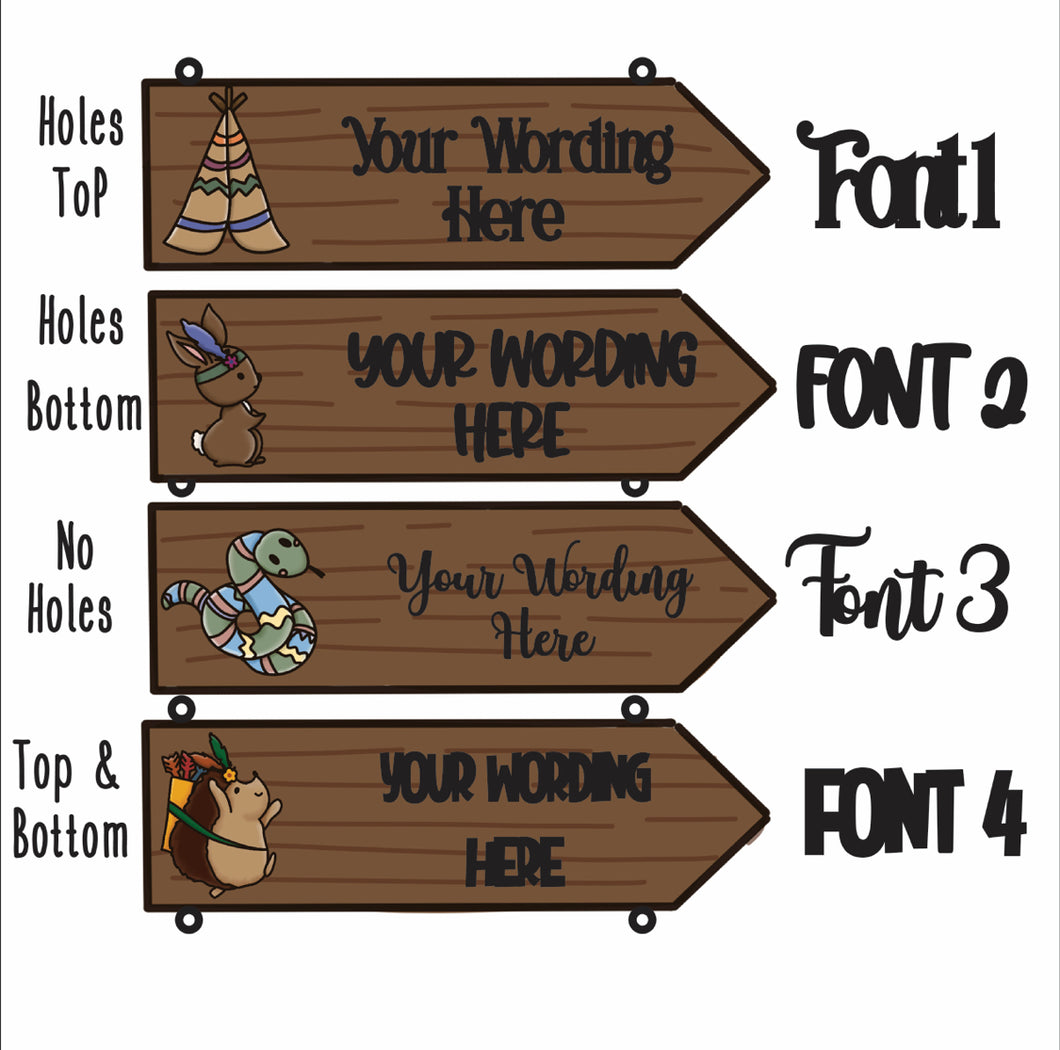 OL3907 - OL3910 - MDF Create Mix Match Personalised Sign - Olifantjie - Wooden - MDF - Lasercut - Blank - Craft - Kit - Mixed Media - UK