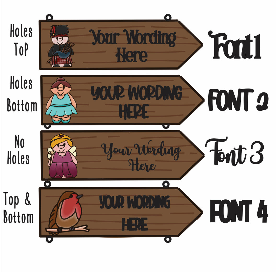 OL3871 - OL3874 - MDF Create Mix Match Personalised Sign - Olifantjie - Wooden - MDF - Lasercut - Blank - Craft - Kit - Mixed Media - UK