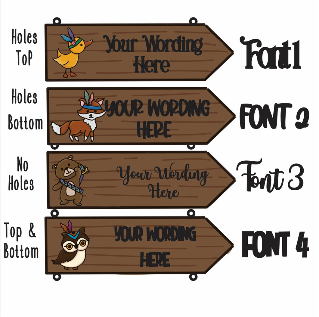 OL3903 - OL3906 - MDF Create Mix Match Personalised Sign - Olifantjie - Wooden - MDF - Lasercut - Blank - Craft - Kit - Mixed Media - UK