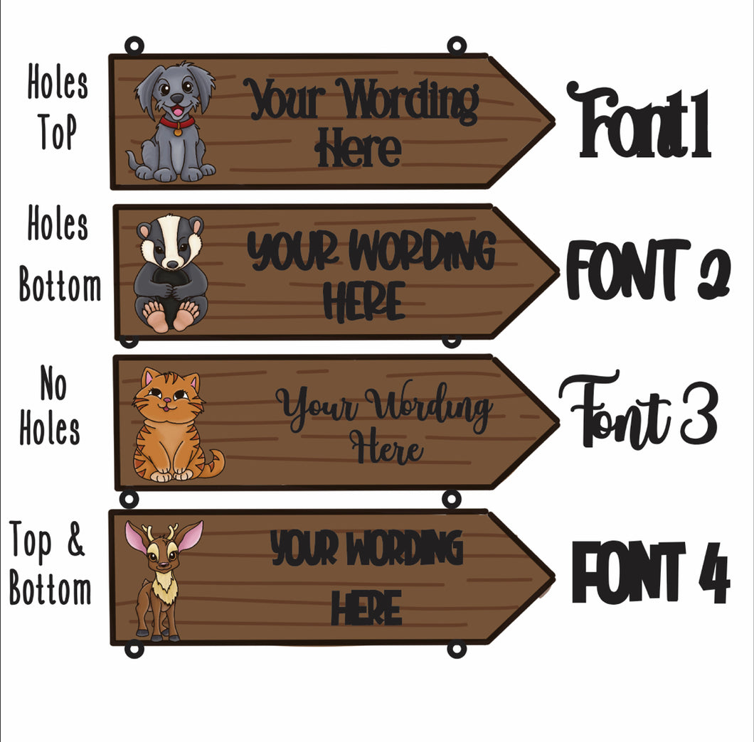 OL3891 - OL3894 - MDF Create Mix Match Personalised Sign - Olifantjie - Wooden - MDF - Lasercut - Blank - Craft - Kit - Mixed Media - UK