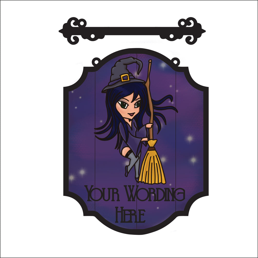 OL3567- MDF - Sexy Witch Farmhouse sign - Personalised - Olifantjie - Wooden - MDF - Lasercut - Blank - Craft - Kit - Mixed Media - UK
