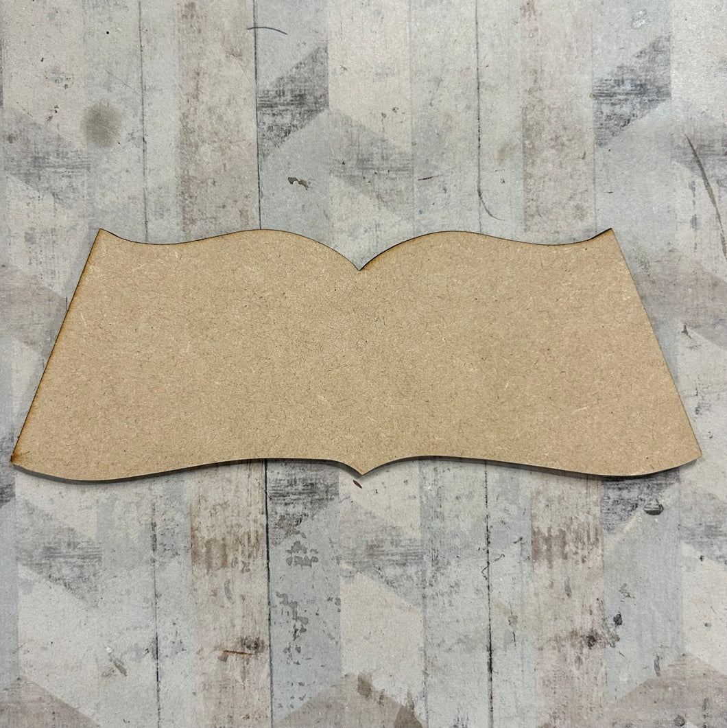 PL071 - MDF Blank Plaque - Optional Hanging - Open Book - Olifantjie - Wooden - MDF - Lasercut - Blank - Craft - Kit - Mixed Media - UK