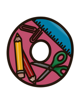 OL4840 - MDF Teacher Print Initial Hanging Bauble A-Z in drop down - Olifantjie - Wooden - MDF - Lasercut - Blank - Craft - Kit - Mixed Media - UK