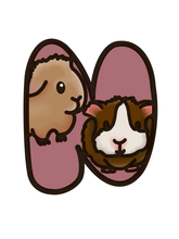 OL4839 - MDF Guineapig Print Initial Hanging Bauble A-Z in drop down - Olifantjie - Wooden - MDF - Lasercut - Blank - Craft - Kit - Mixed Media - UK