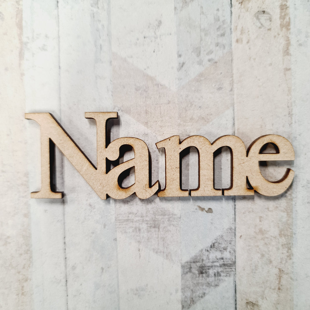 FN010 - MDF Newletter Font Name - Olifantjie - Wooden - MDF - Lasercut - Blank - Craft - Kit - Mixed Media - UK