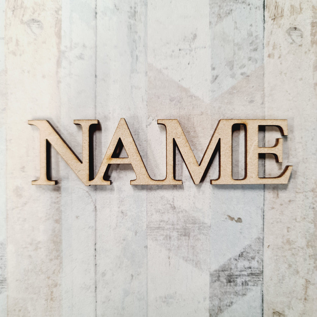 FN011 - MDF News Header Font Name - Olifantjie - Wooden - MDF - Lasercut - Blank - Craft - Kit - Mixed Media - UK