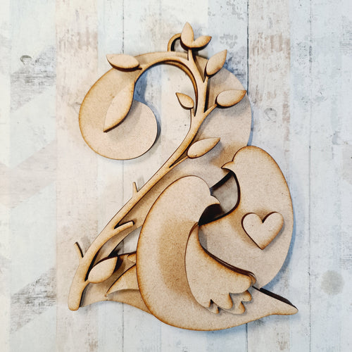 SJ327 - MDF Sarah Jane 12 days Christmas hanging or not - Day 2 - Olifantjie - Wooden - MDF - Lasercut - Blank - Craft - Kit - Mixed Media - UK
