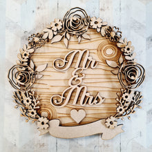 W025 - MDF Floral Mix & Match Wreath - Olifantjie - Wooden - MDF - Lasercut - Blank - Craft - Kit - Mixed Media - UK