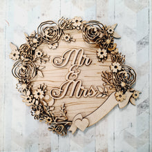 W025 - MDF Floral Mix & Match Wreath - Olifantjie - Wooden - MDF - Lasercut - Blank - Craft - Kit - Mixed Media - UK