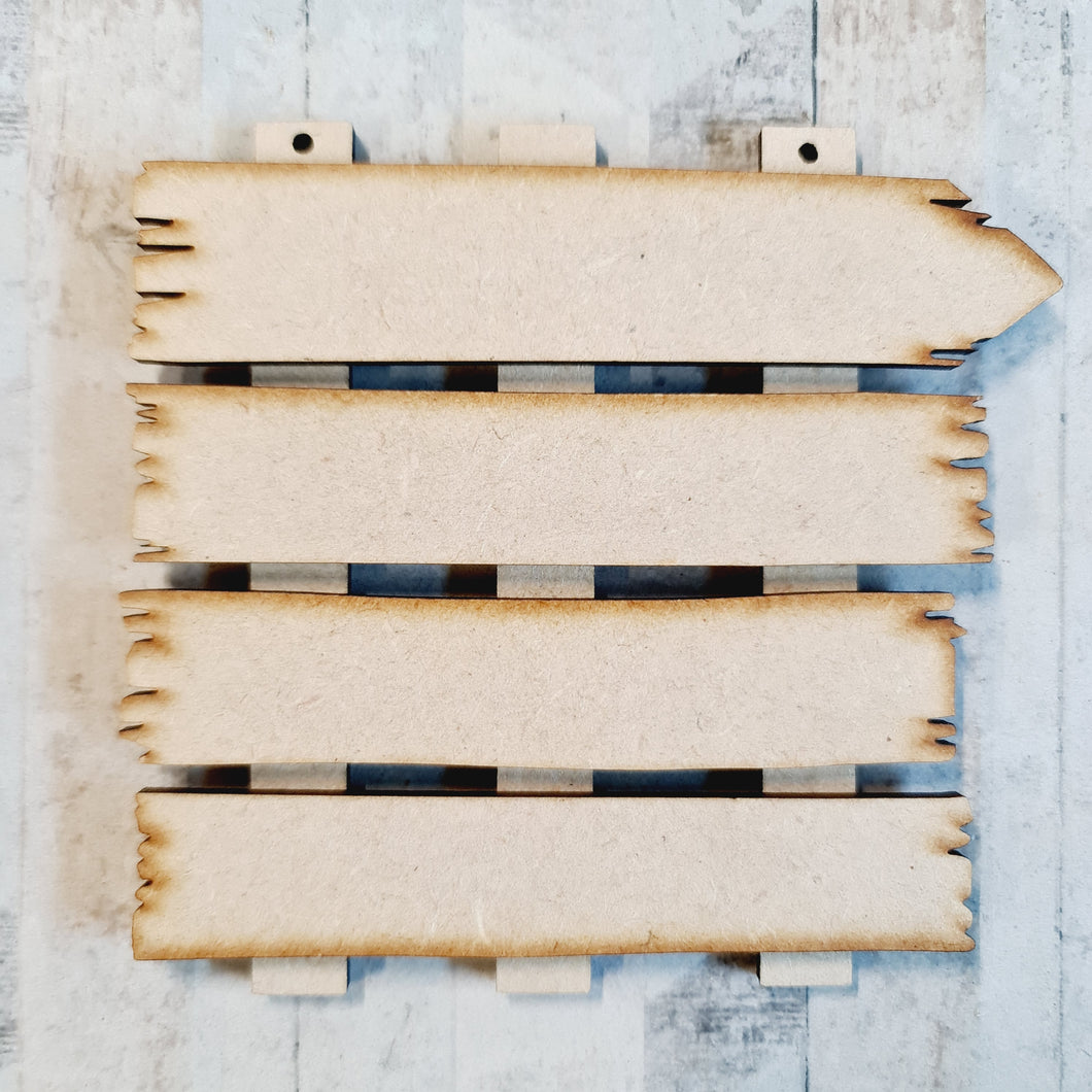 OL3203 - MDF Small Fence Plaque - Olifantjie - Wooden - MDF - Lasercut - Blank - Craft - Kit - Mixed Media - UK