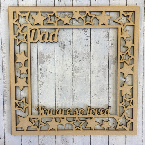 MDF Star Frame Insert - Optional Backing - Olifantjie - Wooden - MDF - Lasercut - Blank - Craft - Kit - Mixed Media - UK