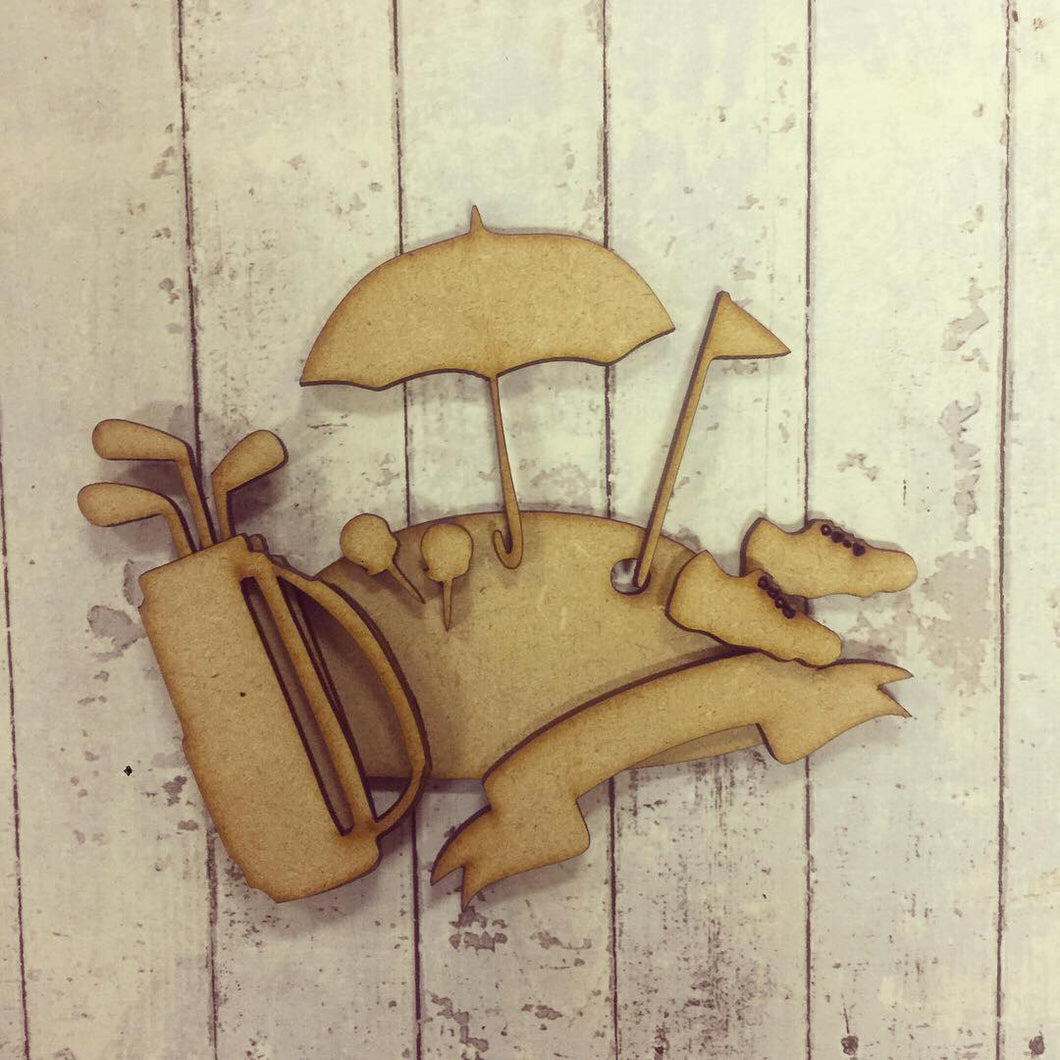 SJ005 - MDF Golfing Set - Olifantjie - Wooden - MDF - Lasercut - Blank - Craft - Kit - Mixed Media - UK