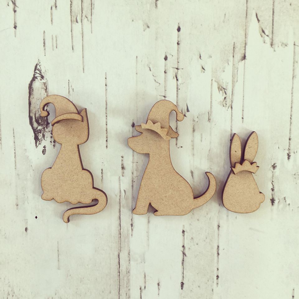 CH094 - MDF Christmas Pet - Add-Ons - Olifantjie - Wooden - MDF - Lasercut - Blank - Craft - Kit - Mixed Media - UK