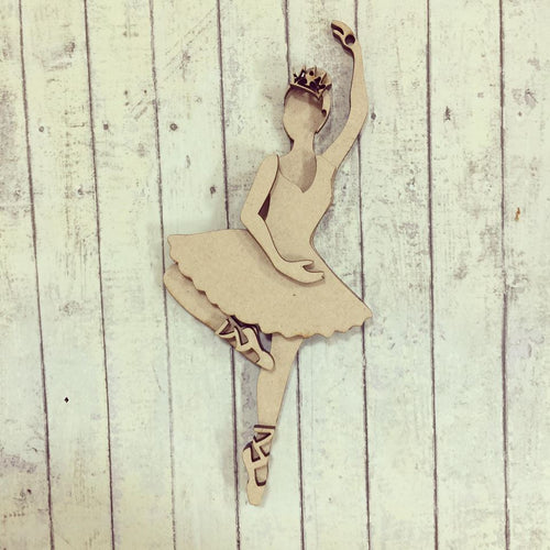 SJ109 - MDF Sugar Plum Fairy / Ballerina - Olifantjie - Wooden - MDF - Lasercut - Blank - Craft - Kit - Mixed Media - UK
