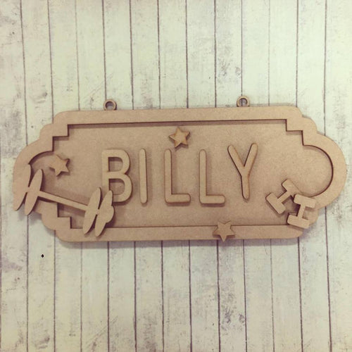 SS074 - MDF Gym Personalised Street Sign - Large (12 letters) - Olifantjie - Wooden - MDF - Lasercut - Blank - Craft - Kit - Mixed Media - UK