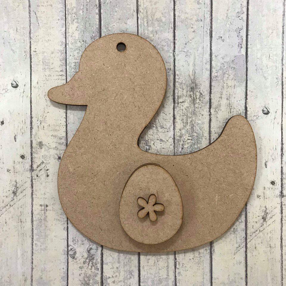 Sale OL269 - MDF Easter Duck - Magic Money Holder - Olifantjie - Wooden - MDF - Lasercut - Blank - Craft - Kit - Mixed Media - UK