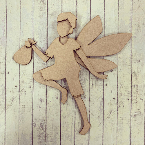 Sale OL283 - MDF Boy Tooth Fairy - Hanging - Olifantjie - Wooden - MDF - Lasercut - Blank - Craft - Kit - Mixed Media - UK