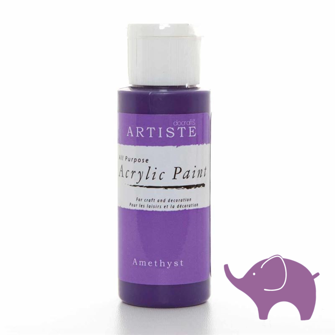 Amethyst - Artiste Acrylic Paint 2oz - Olifantjie - Wooden - MDF - Lasercut - Blank - Craft - Kit - Mixed Media - UK