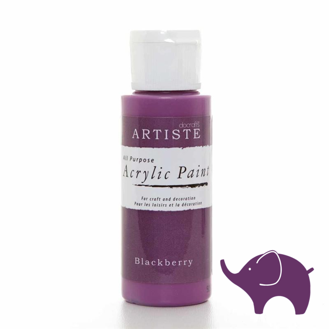 Blackberry - Artiste Acrylic Paint 2oz - Olifantjie - Wooden - MDF - Lasercut - Blank - Craft - Kit - Mixed Media - UK