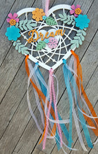HH003 - MDF Pretty Petal Hanging Heart Dream Catcher - with Optional Hole(s) - Olifantjie - Wooden - MDF - Lasercut - Blank - Craft - Kit - Mixed Media - UK