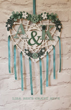 HH003 - MDF Pretty Petal Hanging Heart Dream Catcher - with Optional Hole(s) - Olifantjie - Wooden - MDF - Lasercut - Blank - Craft - Kit - Mixed Media - UK
