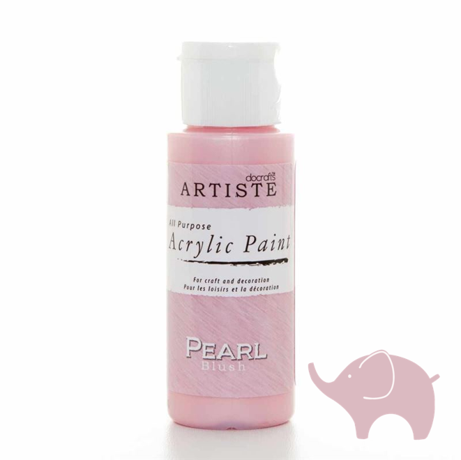 Pearl Blush - Artiste Acrylic Medium 2oz - Olifantjie - Wooden - MDF - Lasercut - Blank - Craft - Kit - Mixed Media - UK