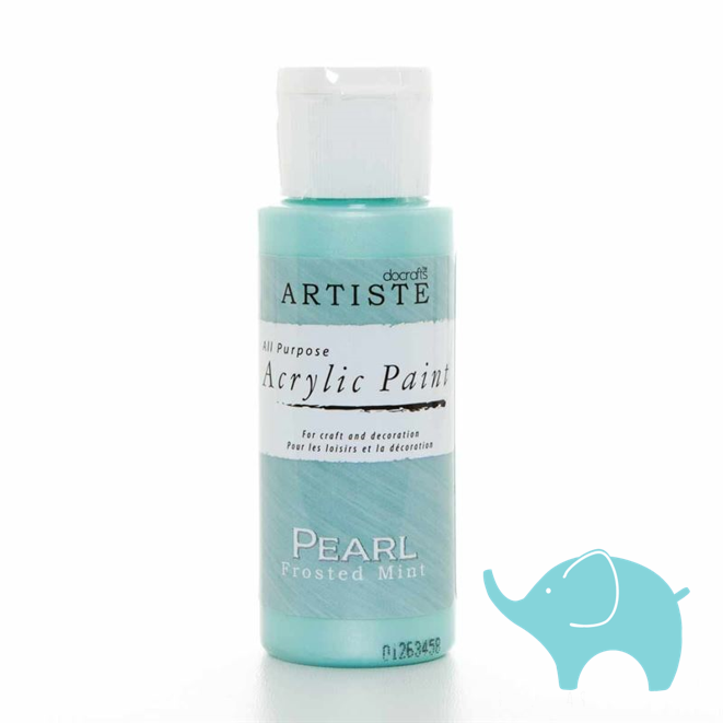 Pearl Frosted Mint - Artiste Medium 2oz - Olifantjie - Wooden - MDF - Lasercut - Blank - Craft - Kit - Mixed Media - UK