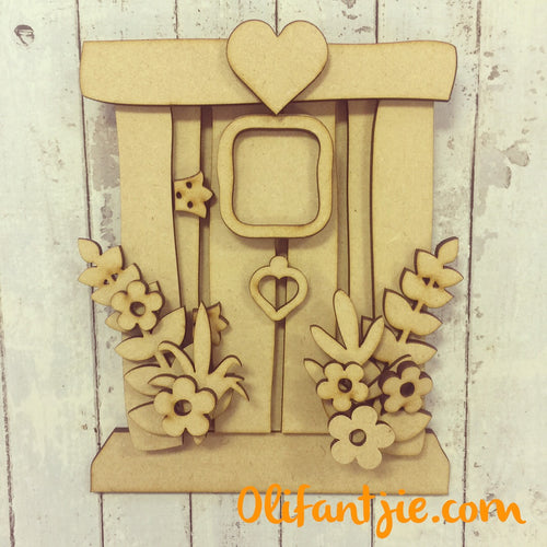 LFD001 - MDF Tree Trunk Fairy Door - Olifantjie - Wooden - MDF - Lasercut - Blank - Craft - Kit - Mixed Media - UK